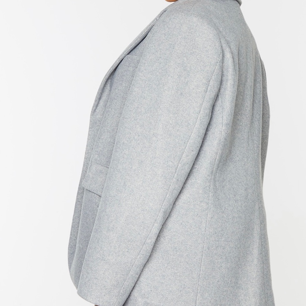 PrettyLittleThing | Plus Grey Wool Oversized Grandad Blazer | NWT | Size 14